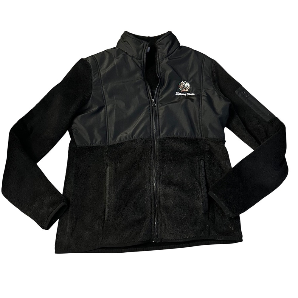 Gear For Sports Fighting Sioux Full Zip Fleece Jacket Black XL Mixed Media
